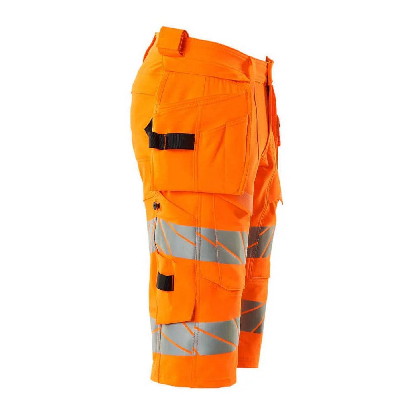 Hi Vis Orange - Back - Mascot Mens Accelerate Safe Holster Pocket Work Shorts
