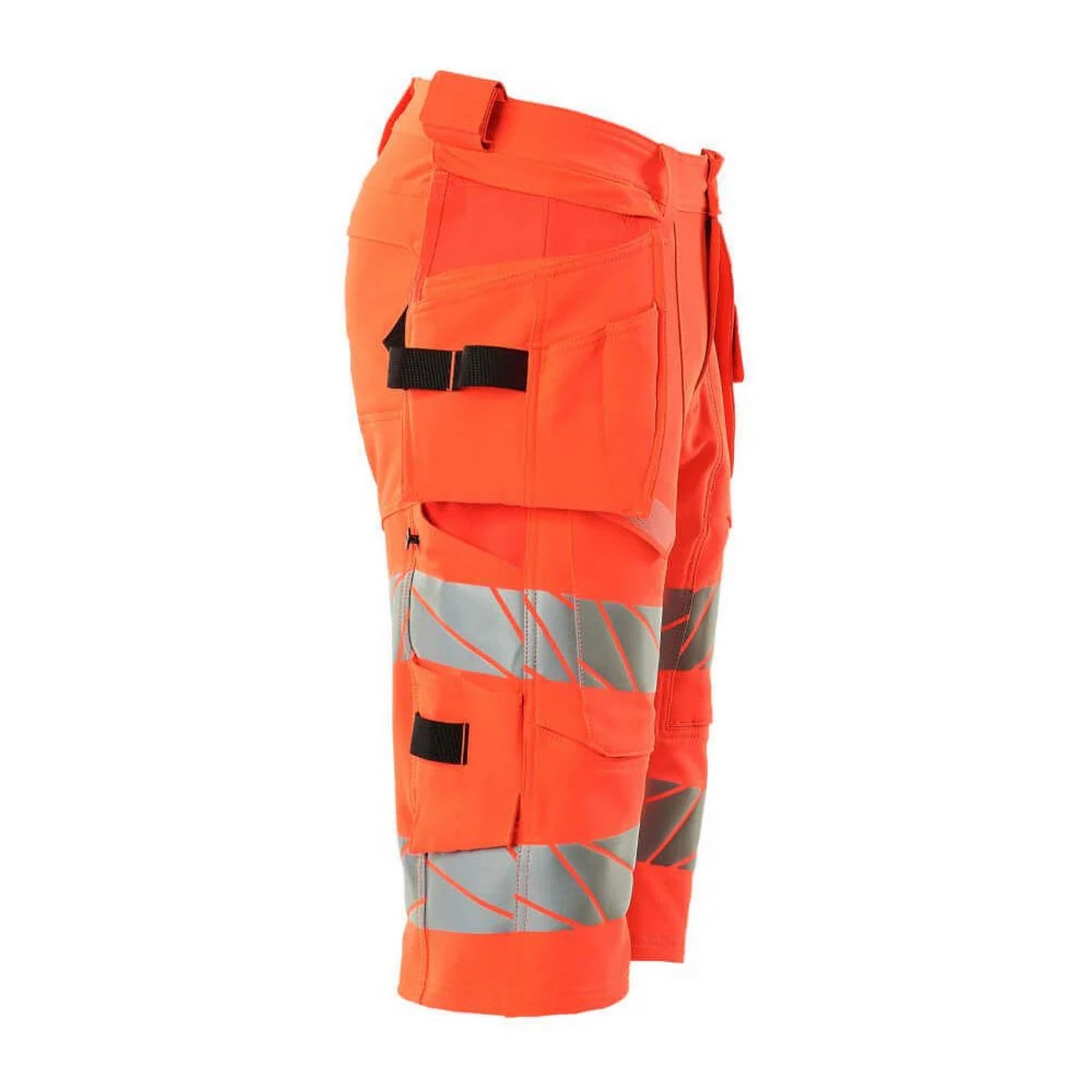 Hi Vis Red - Back - Mascot Mens Accelerate Safe Holster Pocket Work Shorts