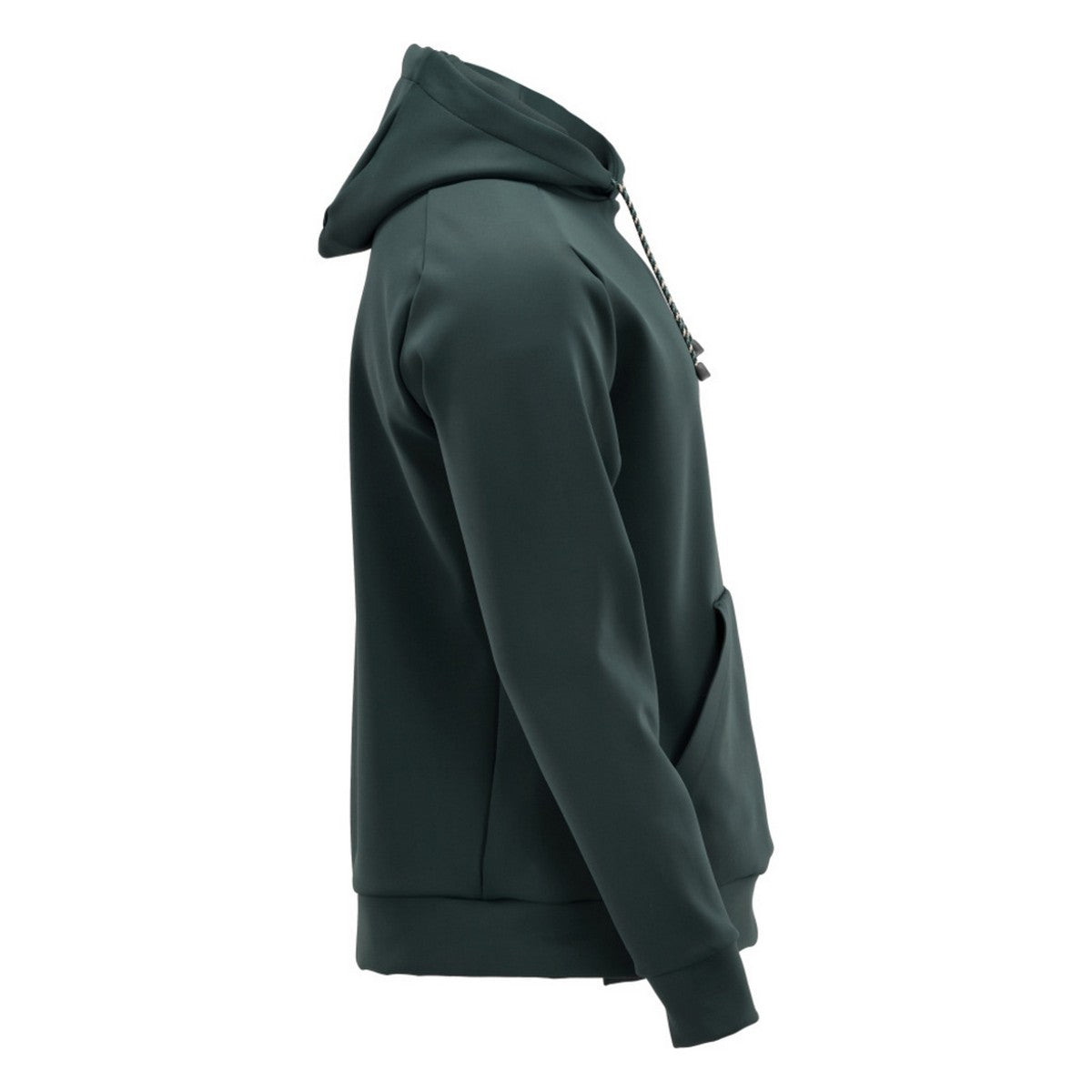 Forest Green - Side - Mascot Mens Customised Plain Fleece Hoodie