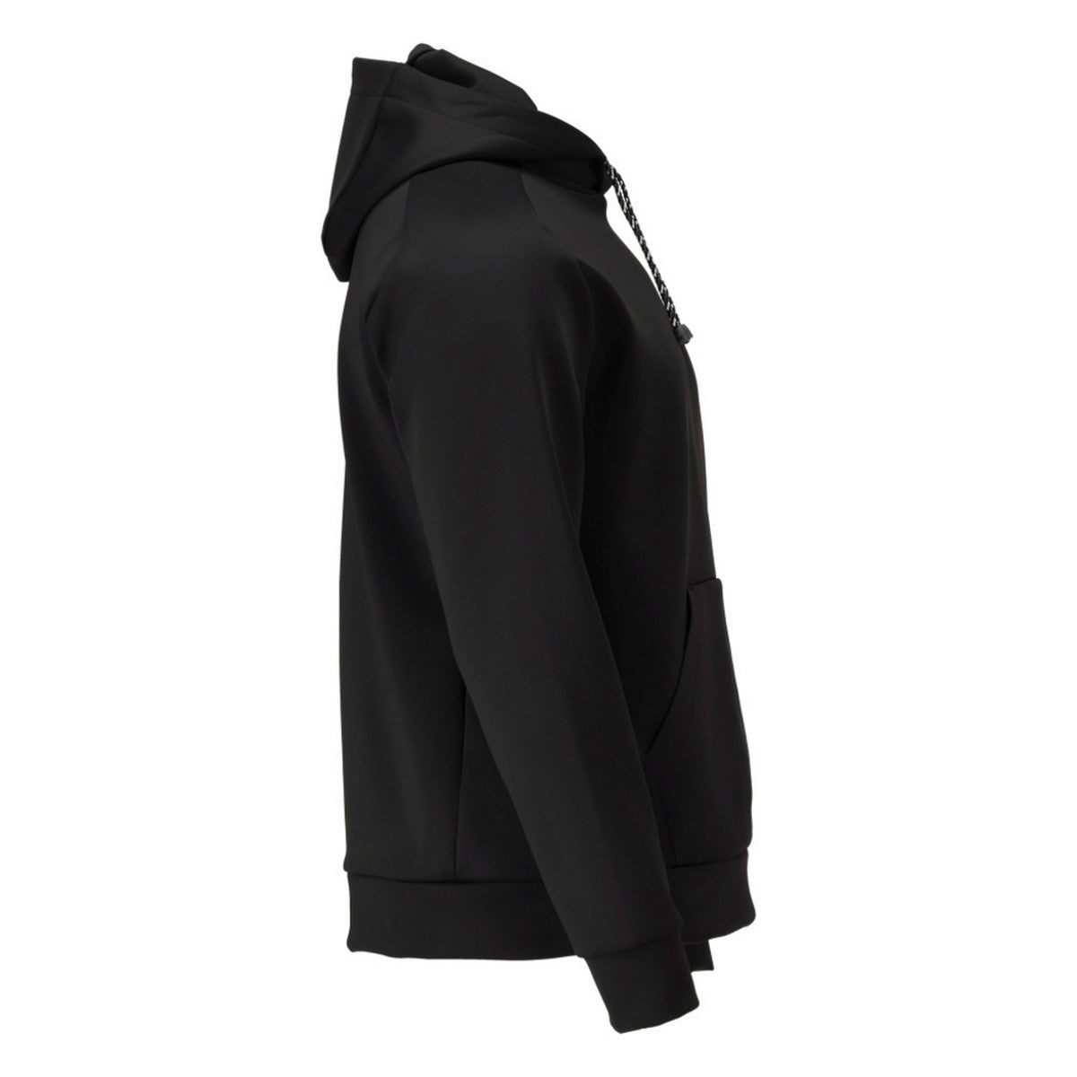 Black - Side - Mascot Mens Customised Plain Fleece Hoodie