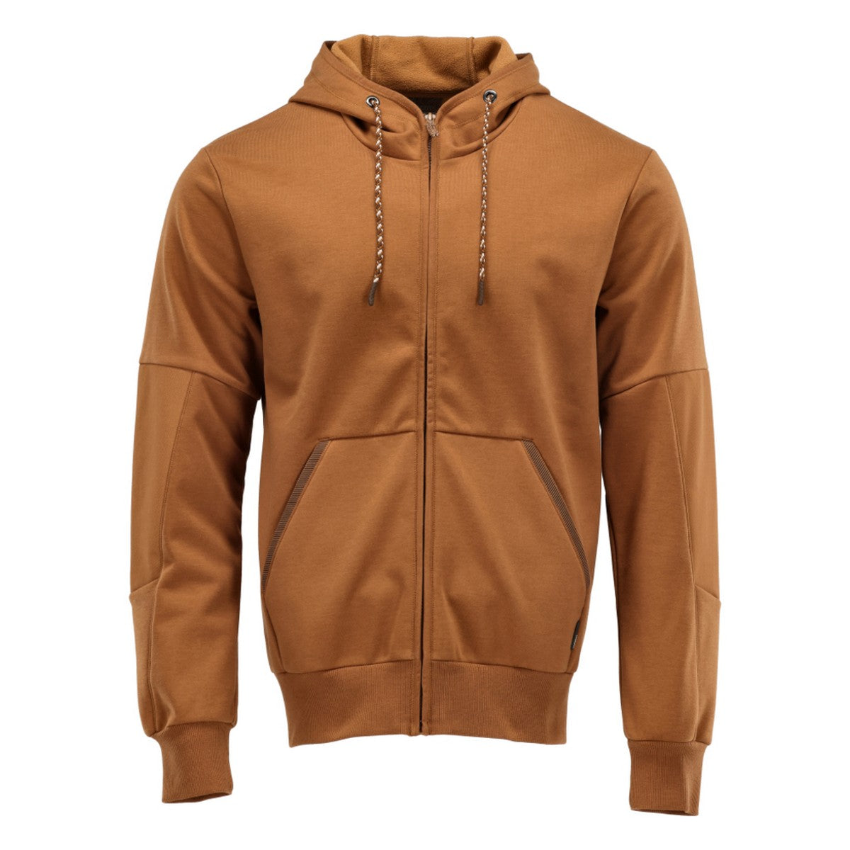 Nut Brown - Front - Mascot Mens Customised Windproof Full Zip Hoodie