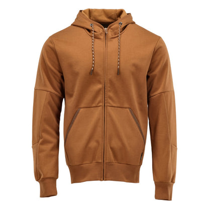 Nut Brown - Front - Mascot Mens Customised Windproof Full Zip Hoodie