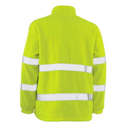 Yellow - Back - Mascot Mens Safe Arctic Hi-Vis Safety Fleece Jacket