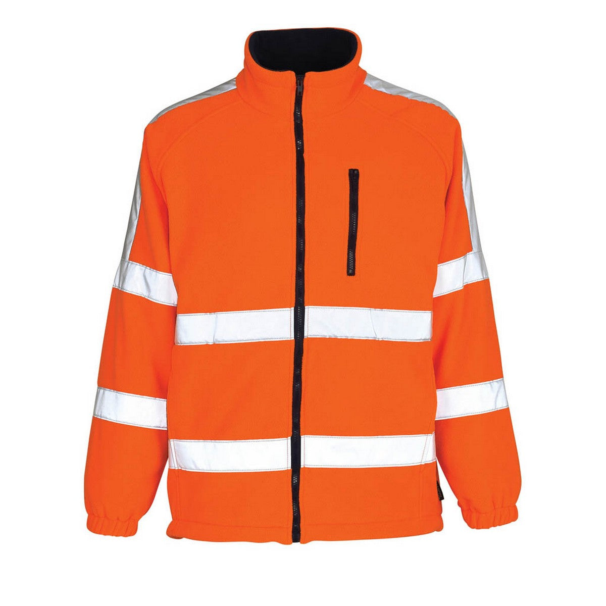 Orange - Front - Mascot Mens Safe Arctic Hi-Vis Safety Fleece Jacket