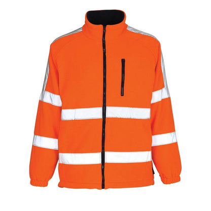 Orange - Front - Mascot Mens Safe Arctic Hi-Vis Safety Fleece Jacket