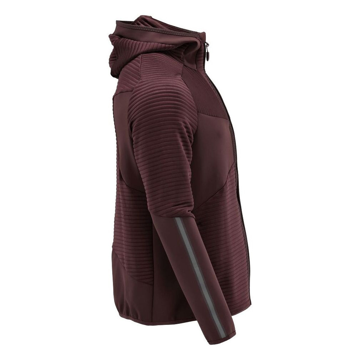 Bordeaux - Side - Mascot Mens Customised Hooded Fleece Jacket