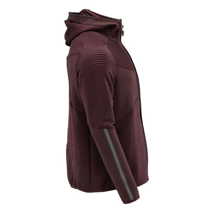 Bordeaux - Side - Mascot Mens Customised Hooded Fleece Jacket