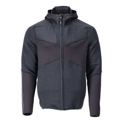 Dark Navy - Front - Mascot Mens Customised Hooded Fleece Jacket