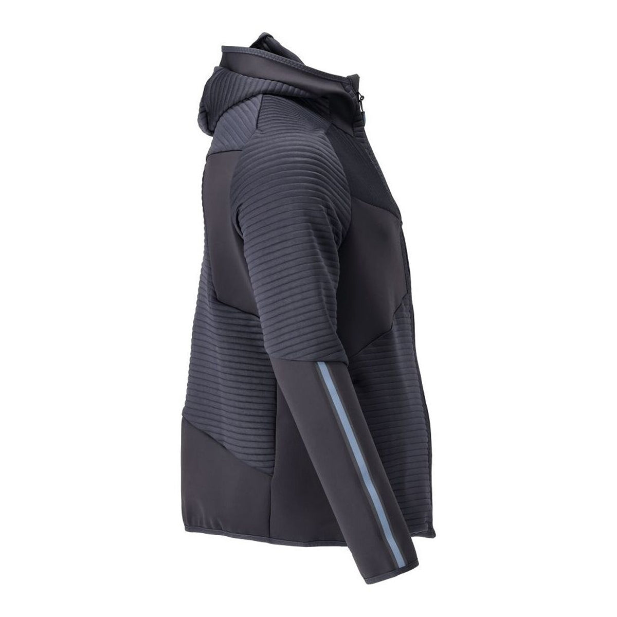 Dark Navy - Side - Mascot Mens Customised Hooded Fleece Jacket