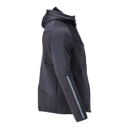 Dark Navy - Side - Mascot Mens Customised Hooded Fleece Jacket