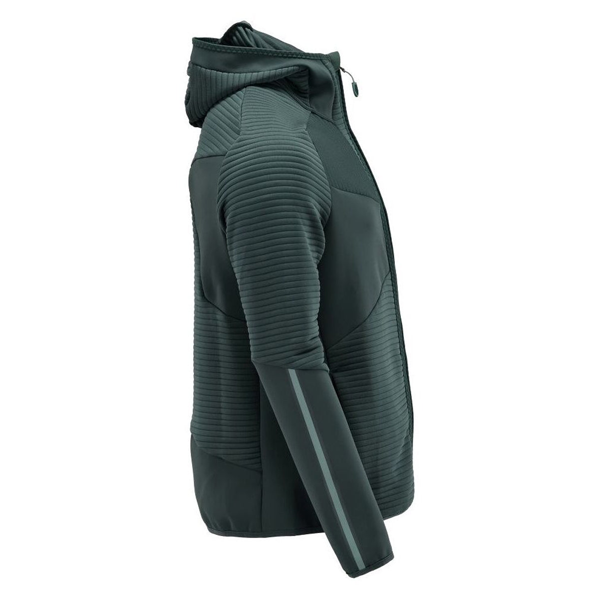 Forest Green - Side - Mascot Mens Customised Hooded Fleece Jacket