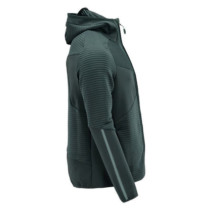 Forest Green - Side - Mascot Mens Customised Hooded Fleece Jacket