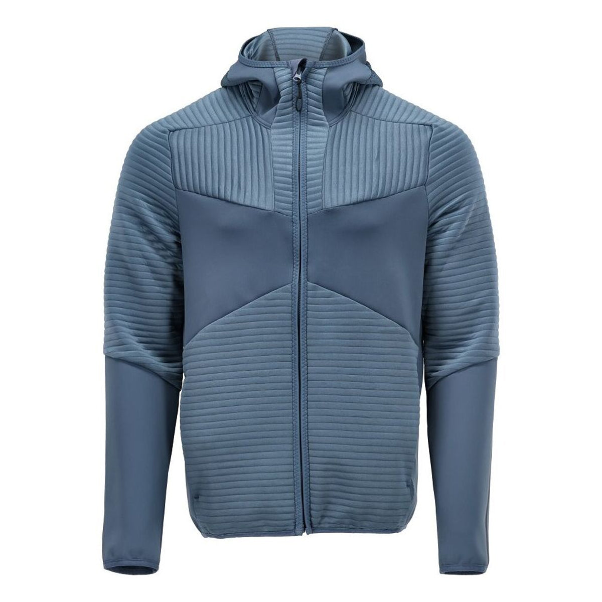 Stone Blue - Front - Mascot Mens Customised Hooded Fleece Jacket