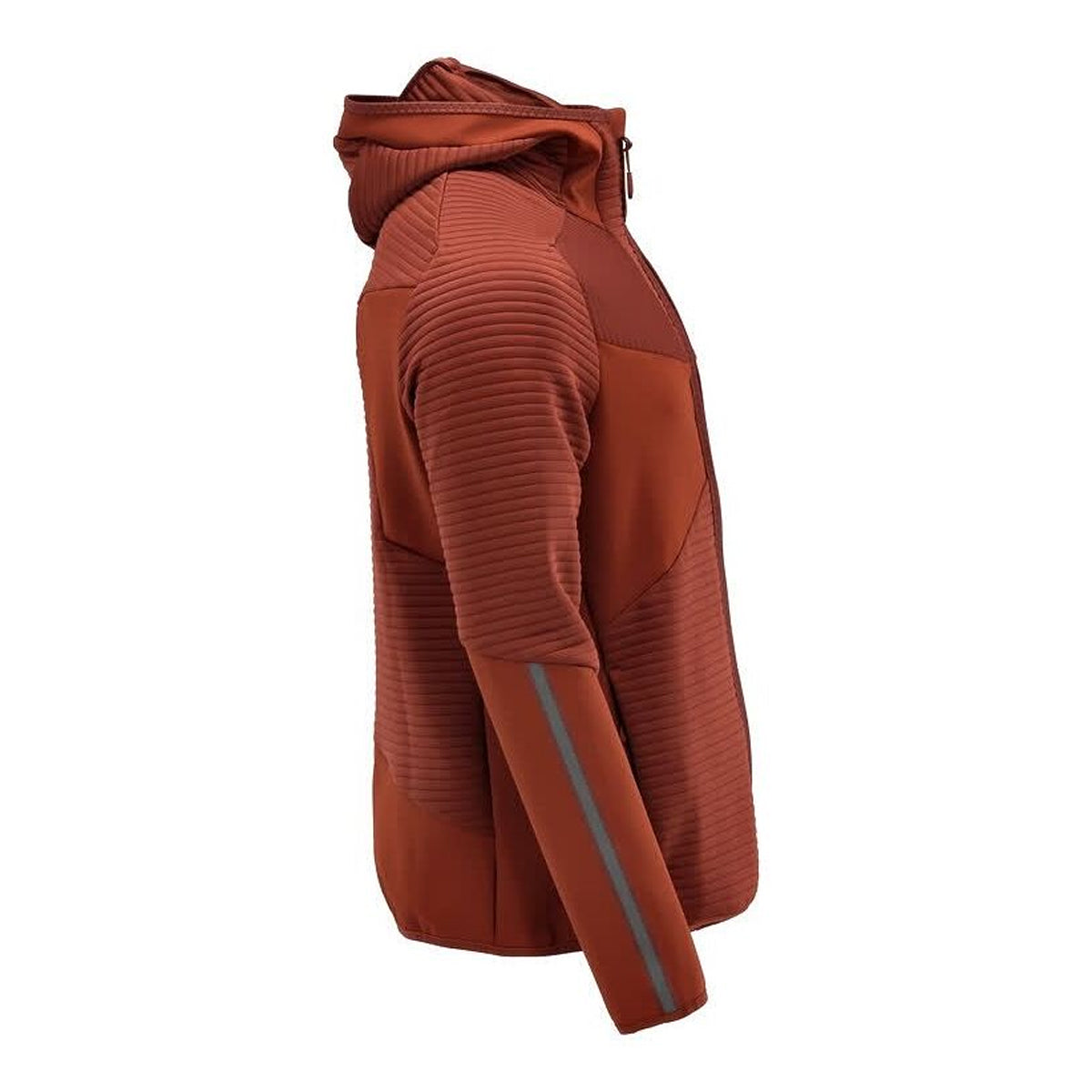 Autumn Red - Side - Mascot Mens Customised Hooded Fleece Jacket