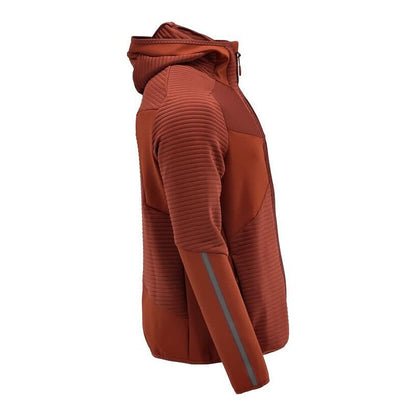 Autumn Red - Side - Mascot Mens Customised Hooded Fleece Jacket