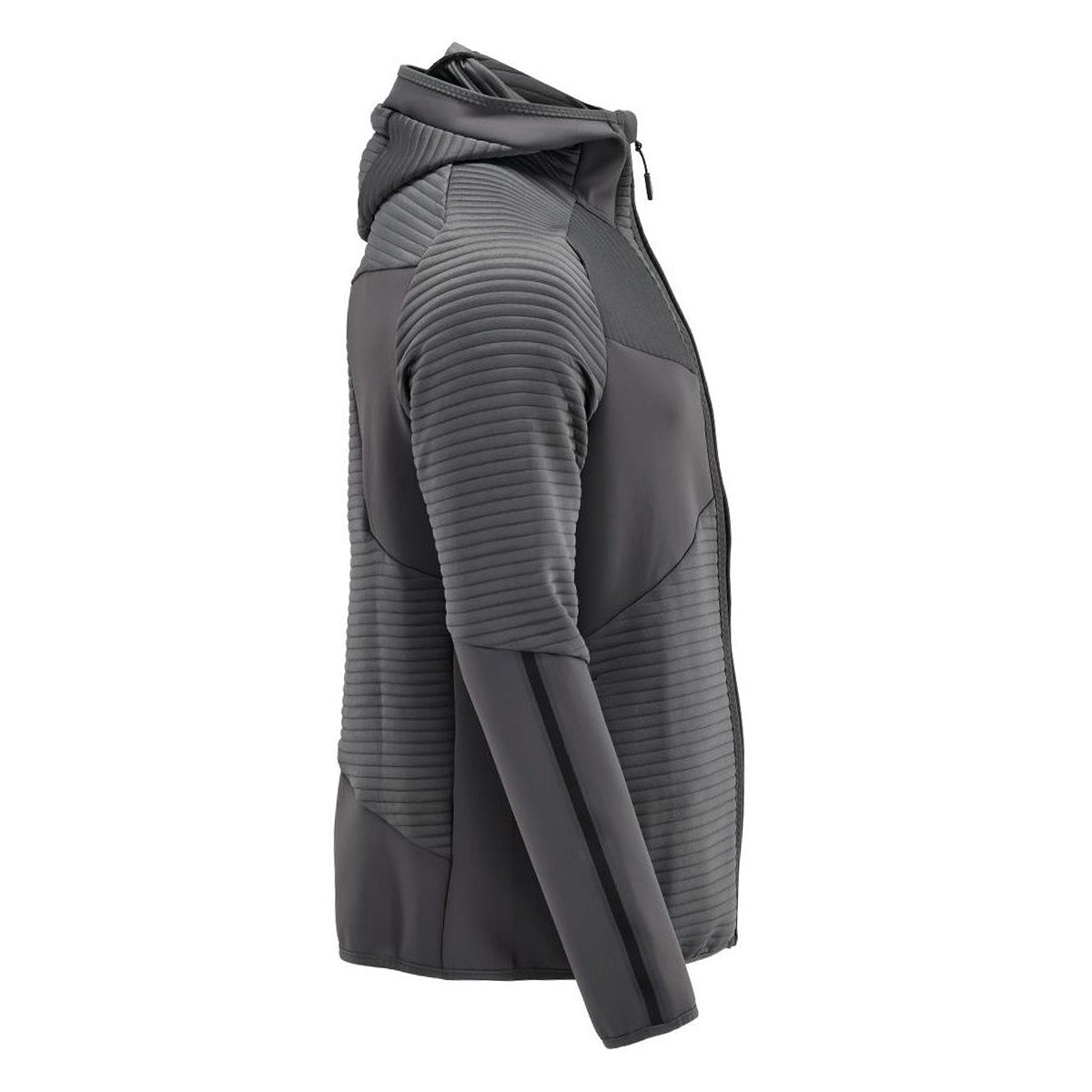 Stone Grey - Side - Mascot Mens Customised Hooded Fleece Jacket