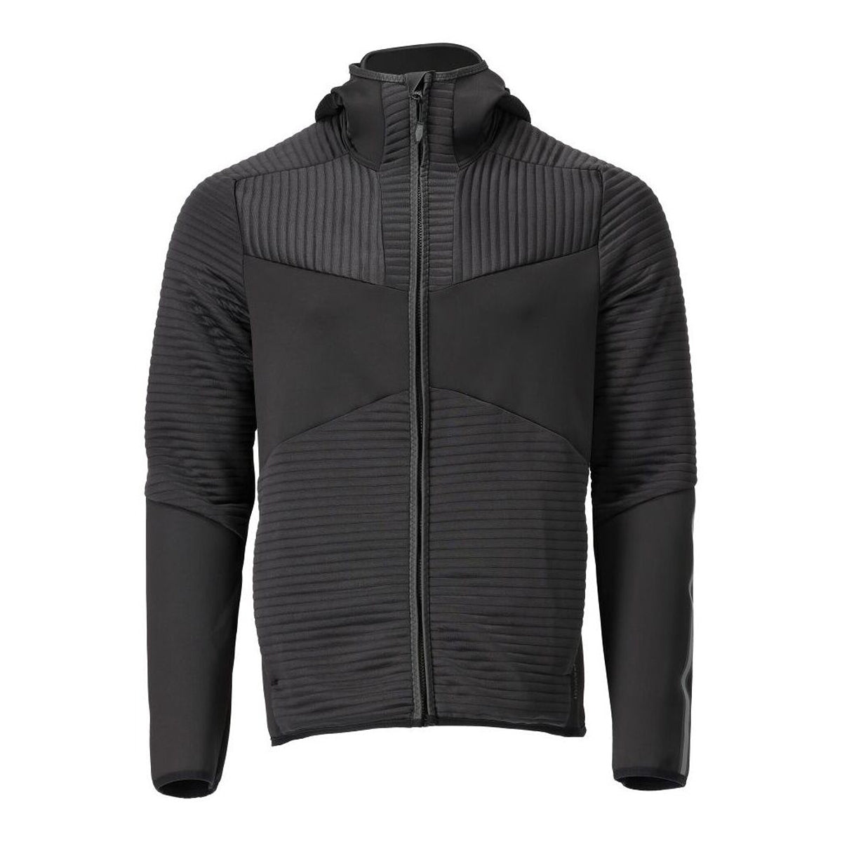 Black - Front - Mascot Mens Customised Hooded Fleece Jacket