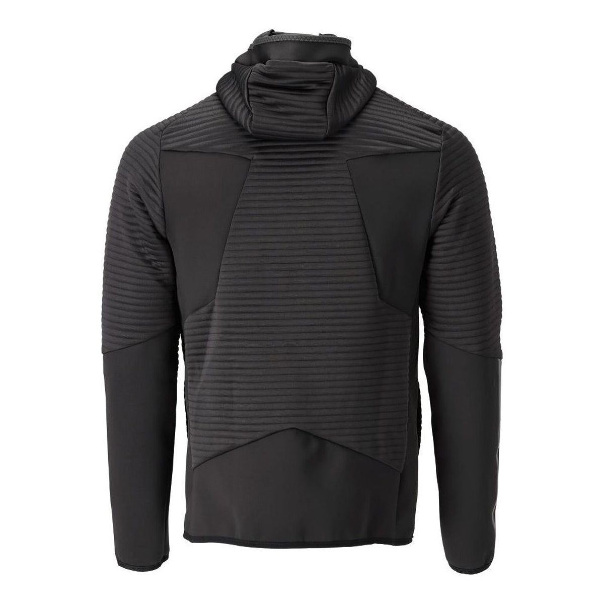 Black - Back - Mascot Mens Customised Hooded Fleece Jacket