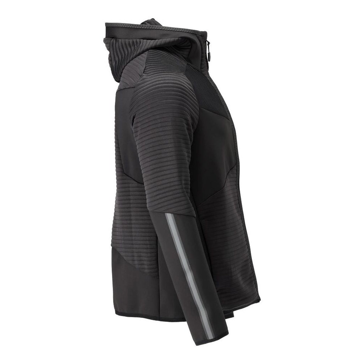 Black - Side - Mascot Mens Customised Hooded Fleece Jacket