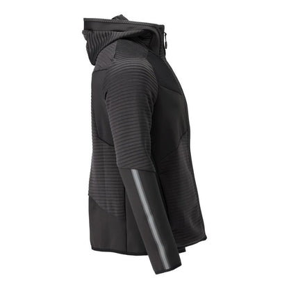 Black - Side - Mascot Mens Customised Hooded Fleece Jacket