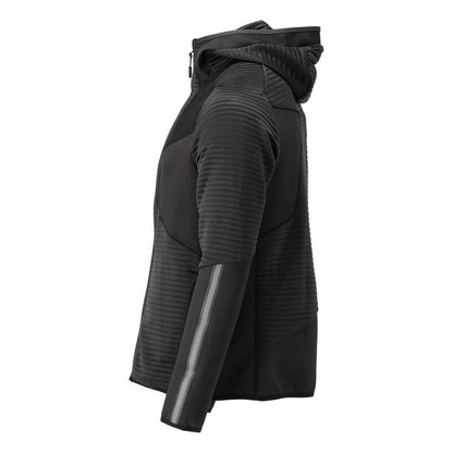 Black - Lifestyle - Mascot Mens Customised Hooded Fleece Jacket