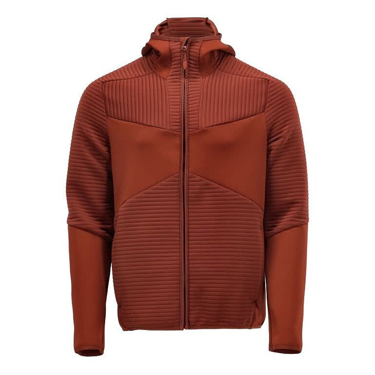 Autumn Red - Front - Mascot Mens Customised Hooded Fleece Jacket