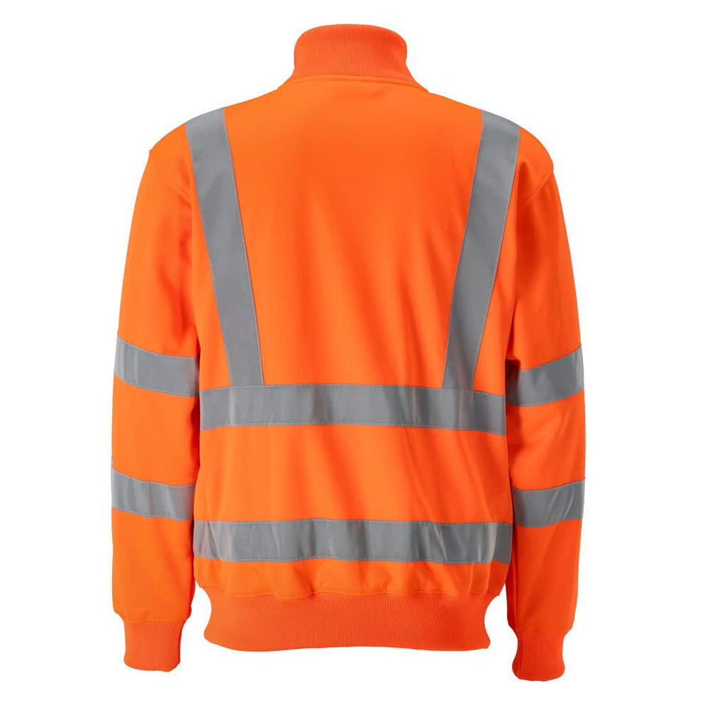 Hi Vis Orange - Back - Mascot Mens Maringa Safety Sweatshirt