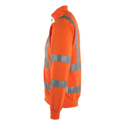 Hi Vis Orange - Side - Mascot Mens Maringa Safety Sweatshirt