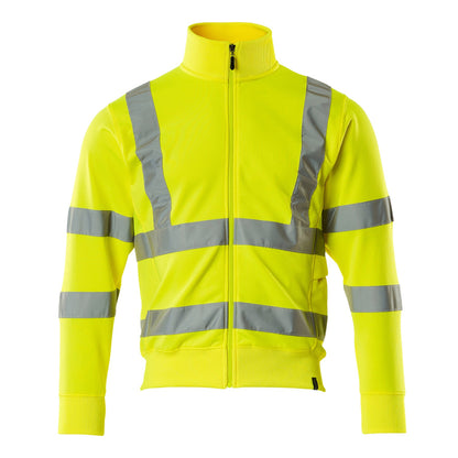 Hi Vis Yellow - Front - Mascot Mens Maringa Safety Sweatshirt