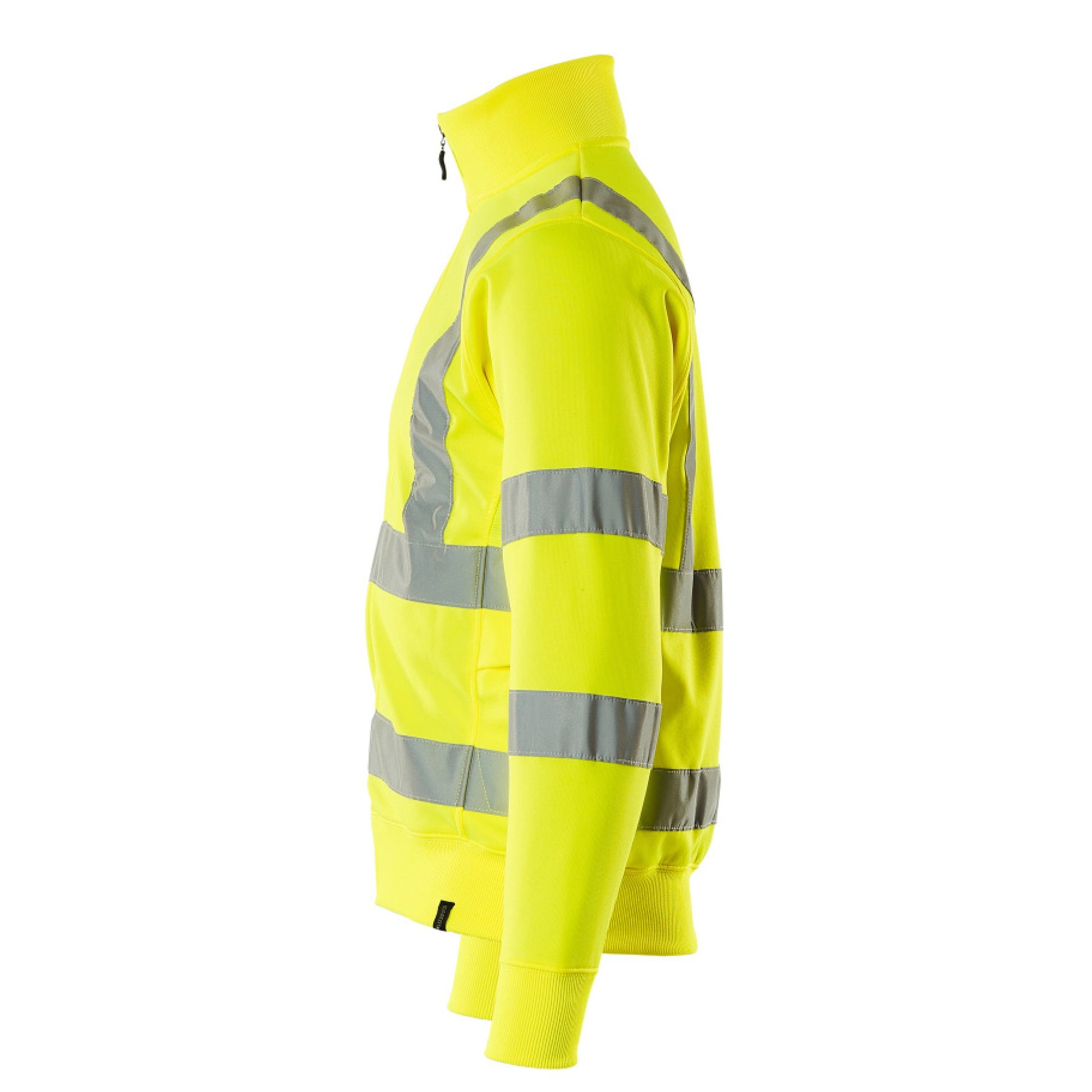 Hi Vis Yellow - Side - Mascot Mens Maringa Safety Sweatshirt
