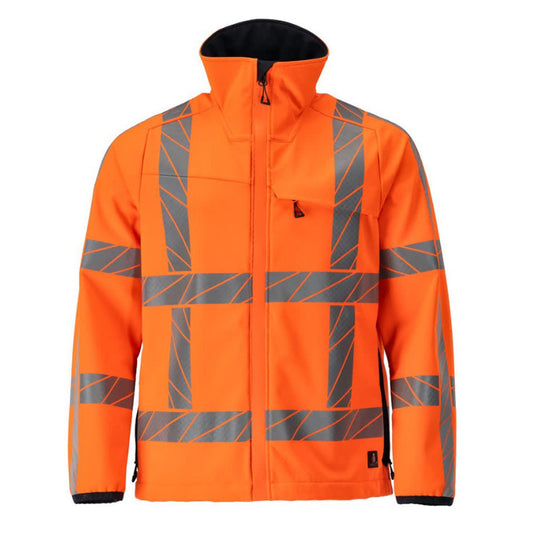 Hi Vis Orange - Front - Mascot Mens Accelerate Safe Softshell Jacket