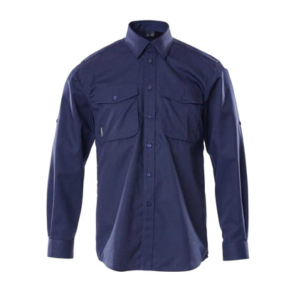 Navy - Front - Mascot Mens Crossover Mesa Shirt