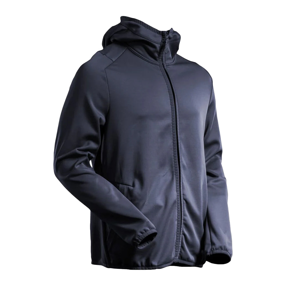 Dark Navy - Back - Mascot Mens Customised Hooded Fleece Jacket
