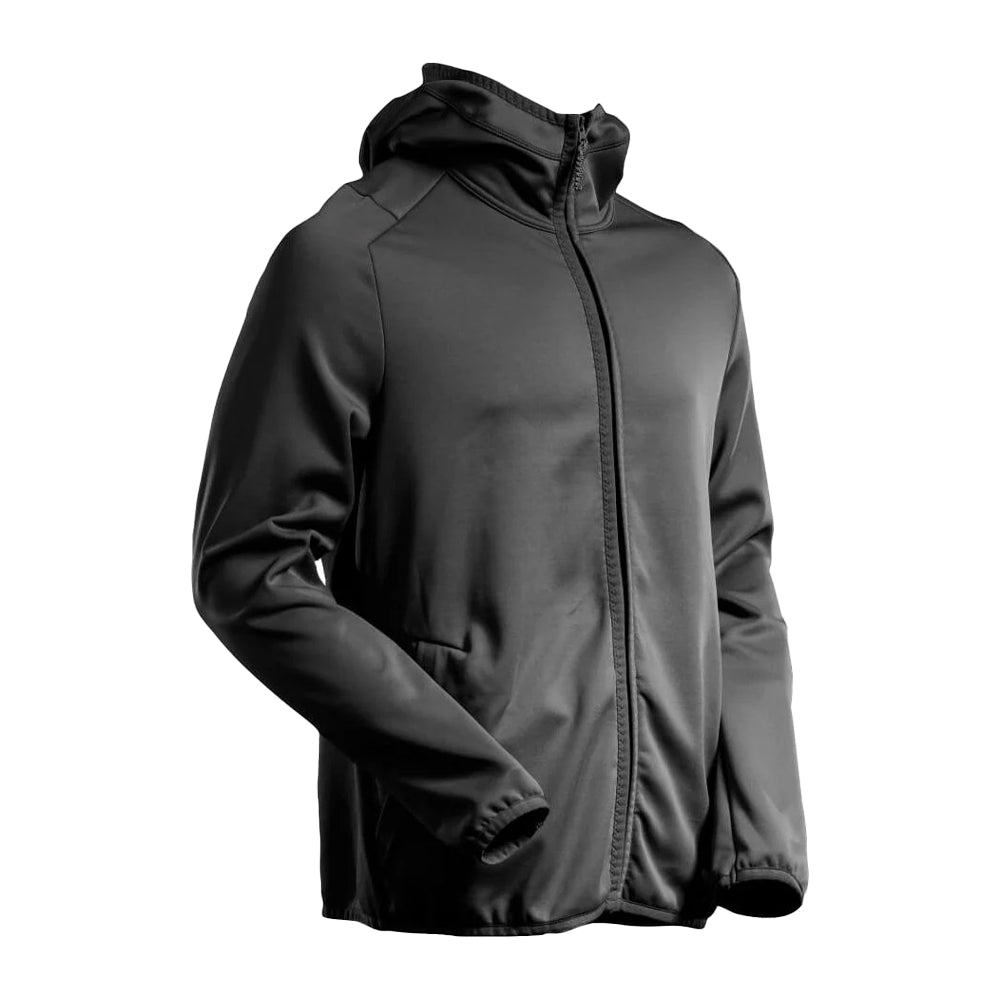 Black - Back - Mascot Mens Customised Hooded Fleece Jacket