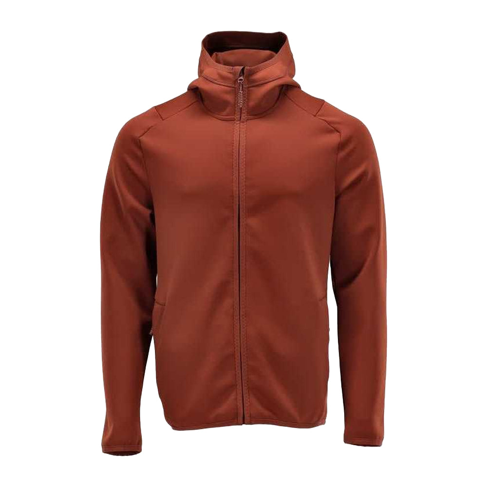 Autumn Red - Front - Mascot Mens Customised Hooded Fleece Jacket