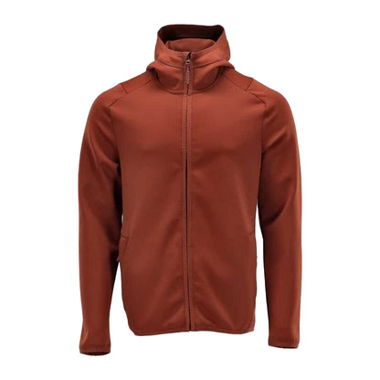Autumn Red - Front - Mascot Mens Customised Hooded Fleece Jacket