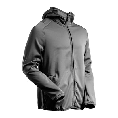 Stone Grey - Back - Mascot Mens Customised Hooded Fleece Jacket
