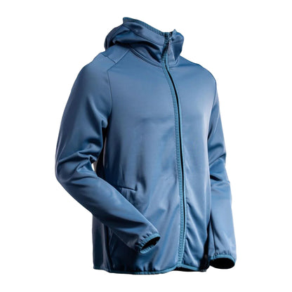 Stone Blue - Back - Mascot Mens Customised Hooded Fleece Jacket