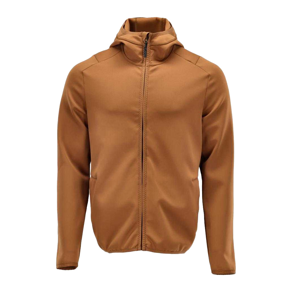Nut Brown - Front - Mascot Mens Customised Hooded Fleece Jacket