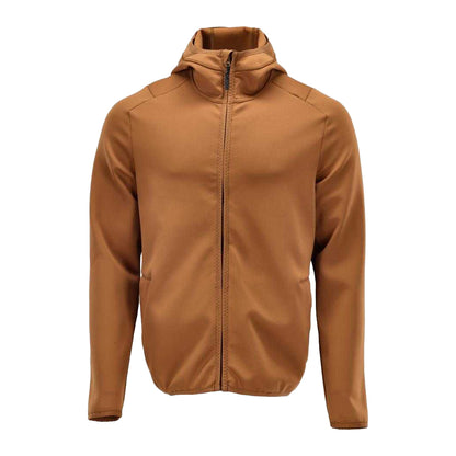 Nut Brown - Front - Mascot Mens Customised Hooded Fleece Jacket