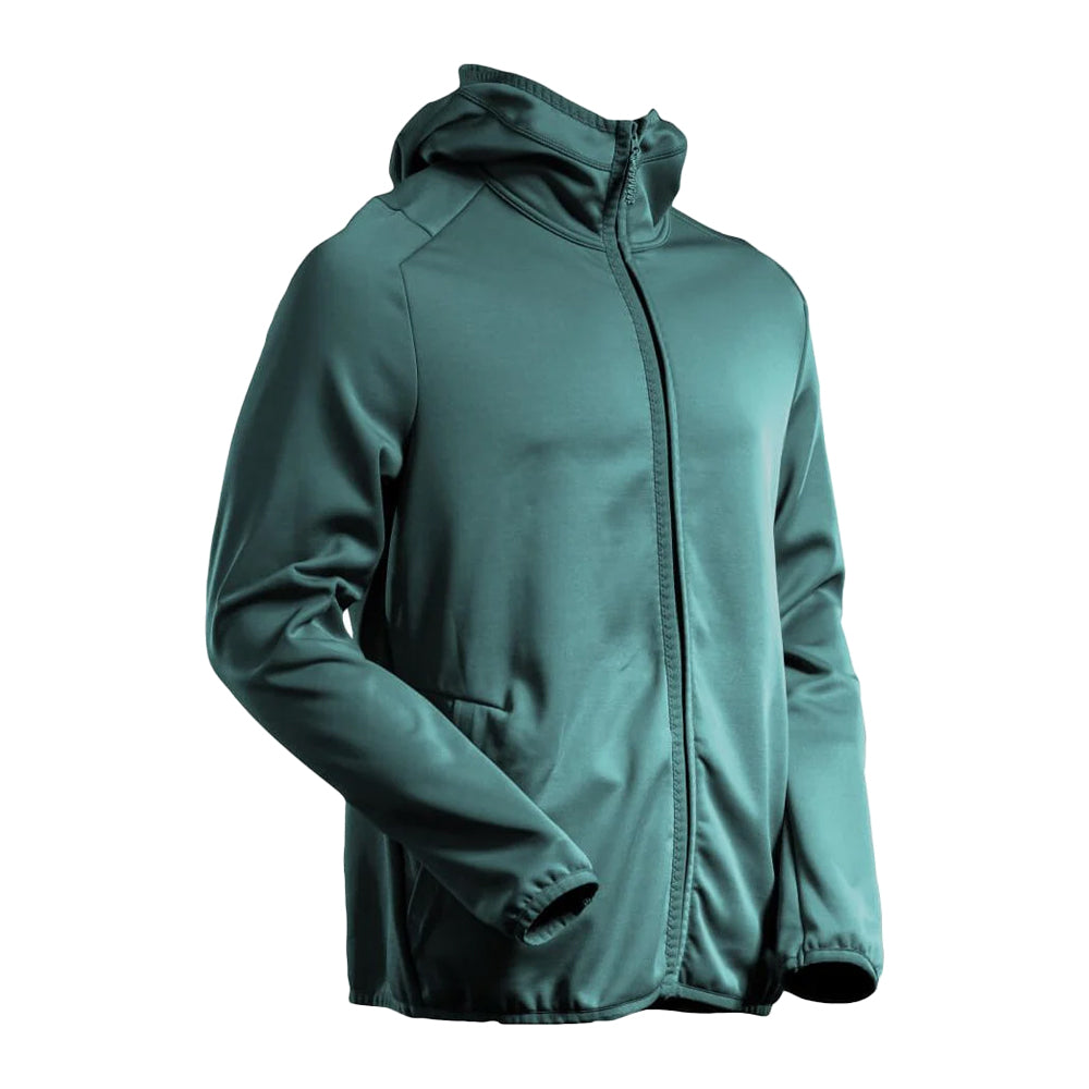 Forest Green - Back - Mascot Mens Customised Hooded Fleece Jacket