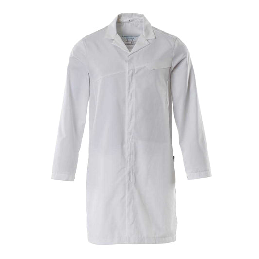White - Front - Mascot Mens Food & Care Coat