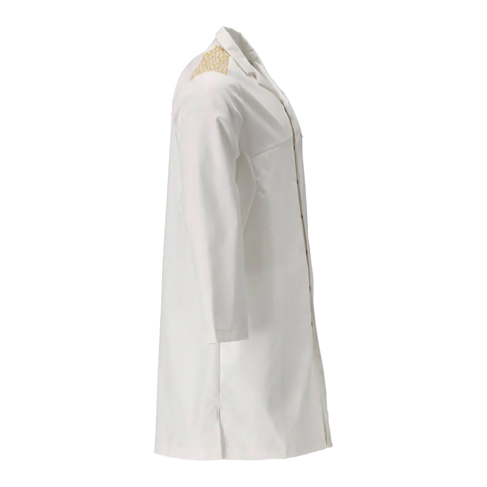 White-Gold - Back - Mascot Smock Food & Care Coat