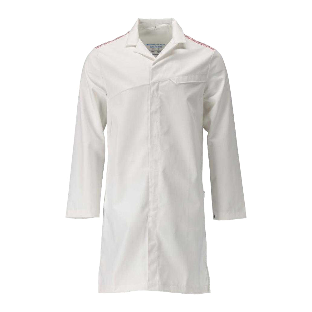 White-Traffic Red - Front - Mascot Smock Food & Care Coat