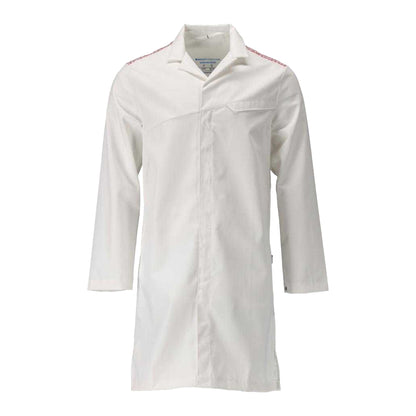 White-Traffic Red - Front - Mascot Smock Food & Care Coat