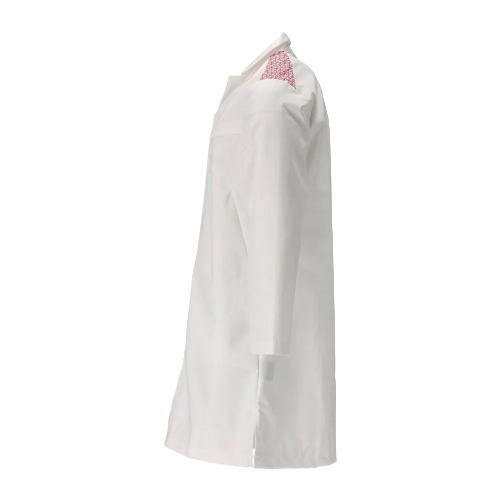 White-Traffic Red - Side - Mascot Smock Food & Care Coat