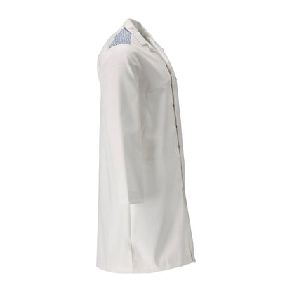 White-Azure Blue - Back - Mascot Smock Food & Care Coat