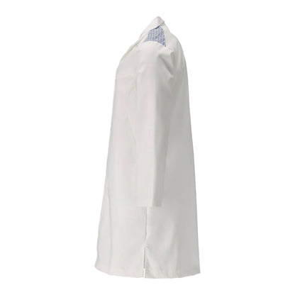 White-Azure Blue - Side - Mascot Smock Food & Care Coat