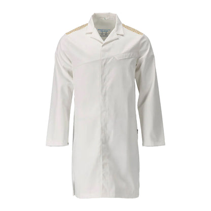 White-Gold - Front - Mascot Smock Food & Care Coat