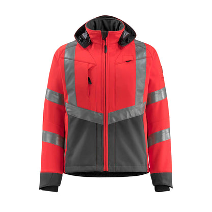 Hi Vis Red-Dark Anthracite - Front - Mascot Mens Safe Supreme Blackpool Hi-Vis Jacket
